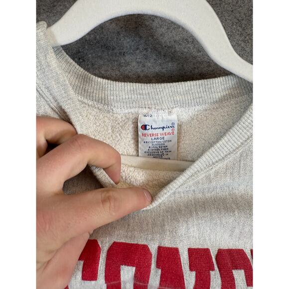 Vintage 90s Champion Reverse Weave Wisconsin Badgers Sweatshirt Men Large Fleece - Picture 4 of 4